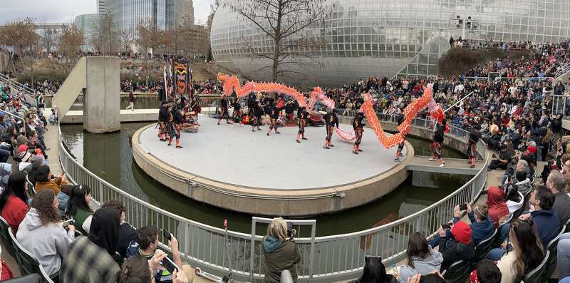 Vietnamese American dancers celebrate the 2024 Lunar New Year (&quot;Year of the Dragon&quot;) in Oklahoma City, OK.