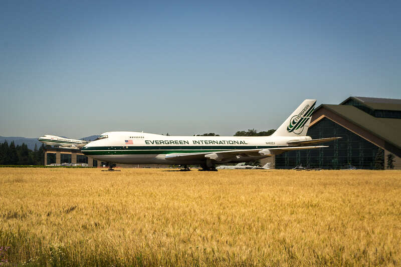 A 747 at the Evergreen Aviation and Space Museum
