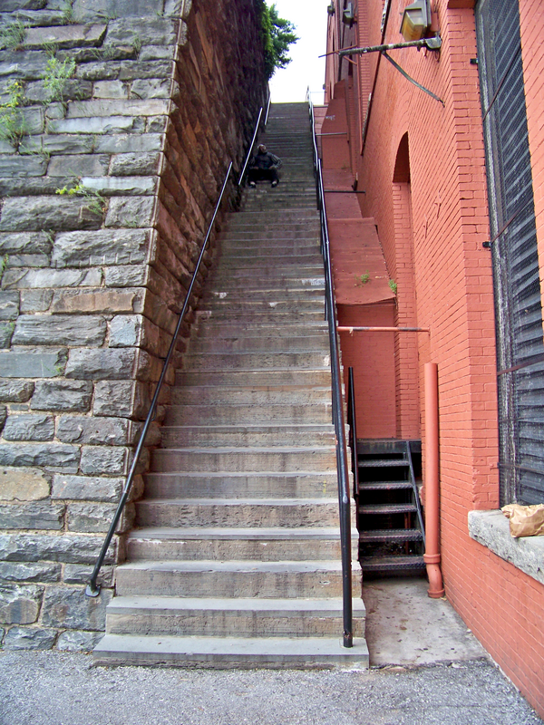 The &quot;Exorcist Steps&quot; in Washington, DC's Georgetown neighborhood.

Ben Schumin is a professional photographer who captures the intricacies of daily life.  This image may be used under Creative Commons Attribution-ShareAlike 2.0.  Please provide