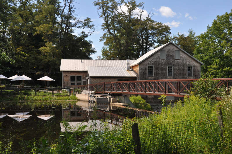 Mill at Freedom Falls, now housing the restaurant The Lost Kitchen, Freedom, Maine