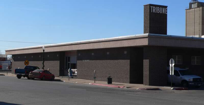 Fremont Tribune building, at 135 N. Main Street in Fremont, Nebraska; seen from the northeast.