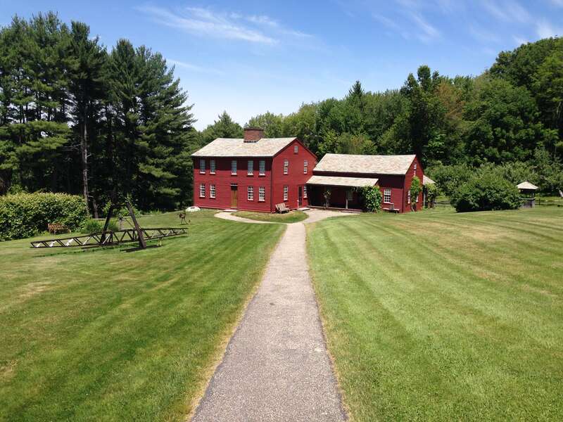 Exterior view of the Alcott House at Fruitlands in Harvard, Massachusetts, 2015