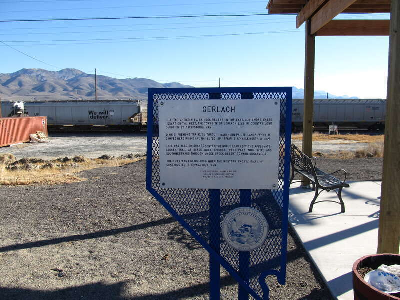 Situated between Black Rock Desert on the east and Smoke Creek Desert on the west, the townsite of Gerlach lies in country long occupied by prehistoric man. John C. Fremont traveled through Northern Paiute Indian lands when he camped here in 1843 and