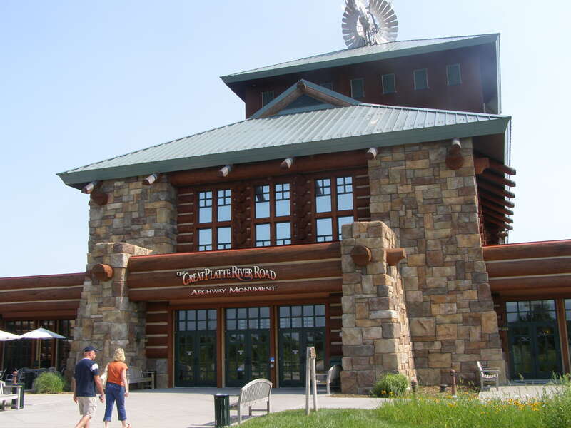 Entrance to the Great Platte River Road Archway Monument in Kearney, Neb.