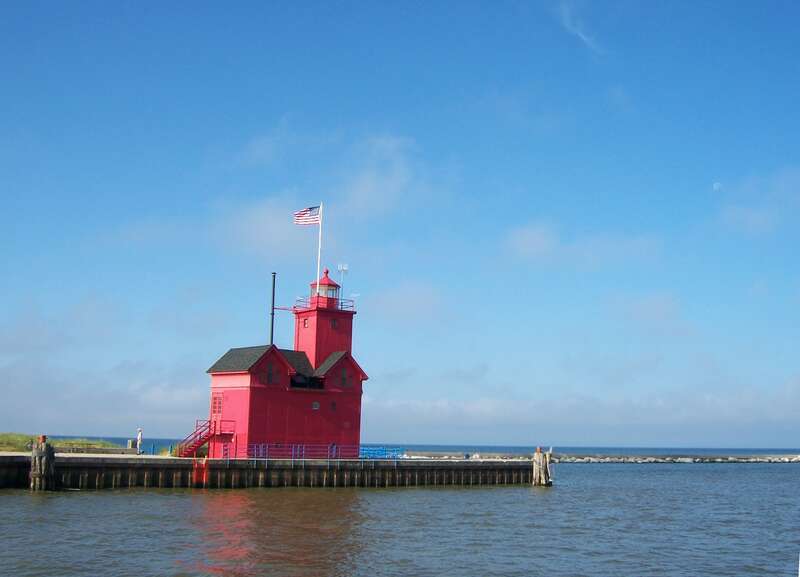 Holland Harbor Lighthouse, in Holland, Michigan.