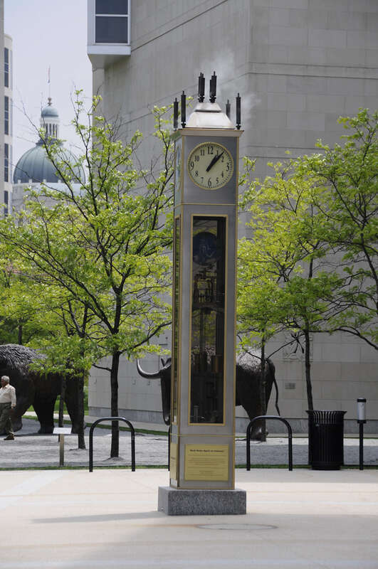 Indianapolis Canal Walk —  Funny Steam clock that releases steam and whistle every half hour