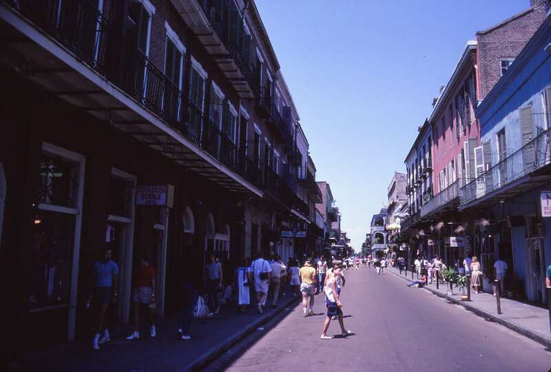 In 1985, we visited New Orleans.  We enjoyed the French Quarter.  
Royal Street in 1985.

It's surprising how few people were on the street on a summer day.