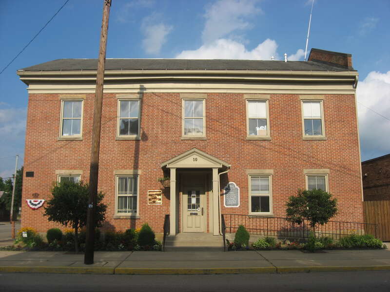 Western side of the Logan City Hall, located at 101 E. Main Street in Logan, Ohio, United States.  Built in 1853, it is listed on National Register of Historic Places.