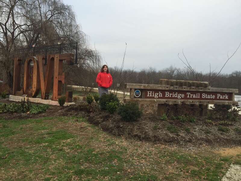Photo contest entry. Virginia is for Lovers. LOVEwork beside a state park sign at High Bridge Trail State Park, Virginia, United States.
