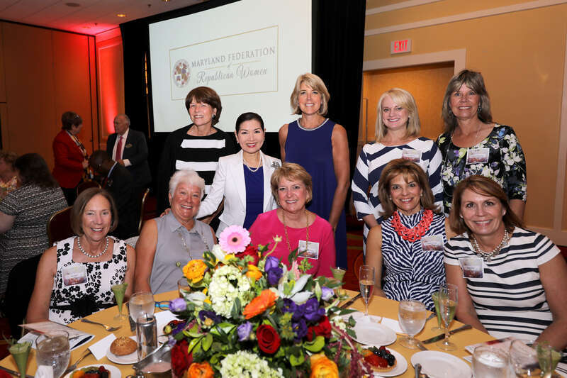 First Lady Yumi Hogan Attends The MFRW First Lady Luncheon by Steve Kwak at BWI Airport Marriott, 1743 W Nursery Rd, Linthicum Heights, MD 21090