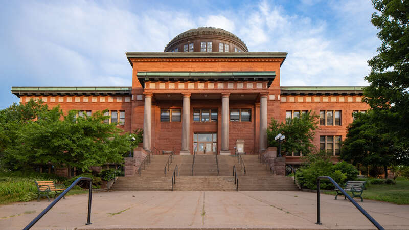Marquette County Courthouse, 400 South 3rd Street, Marquette, Michigan. Architect: D. Fred Charlton of Charlton, Gilbert &amp;amp; Demar; built by Northern Construction Company of Milwaukee, Wisconsin. It was completed in 1904 on the site of a a similar