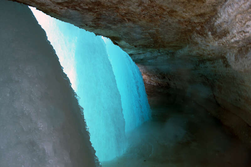 Minnehaha Falls is a 53-foot (16 meter) waterfall located in Minneapolis in Minnehaha Park on Minnehaha Creek, a tributary of the Mississippi River located in Hennepin County, Minnesota. The Falls are located near the creek's confluence with the