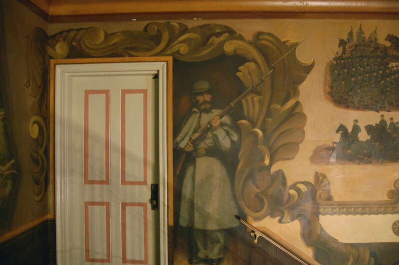 The Arsenal, architecture: Martin E. Thompson, 1847-51; murals: Allen Saalburg, 1935-6