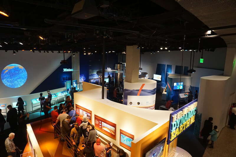 The Dynamic Earth Hall inside the Perot Museum of Nature and Science in Dallas, Texas (United States).