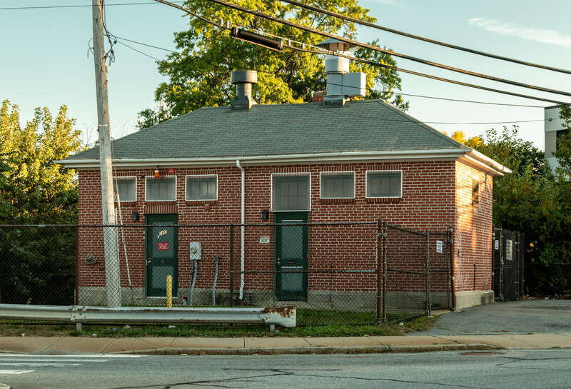 Reservoir Avenue Sewage Pumping Station, Providence Rhode Island, 1931. NRHP ID 88003108