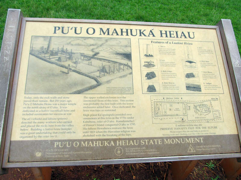 This sign describes some of the buildings that used to exist, as well as the functions the the temple served.