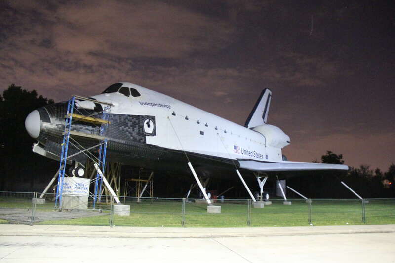 Space Shuttle Independence OV-100 on display at Space Center Houston.