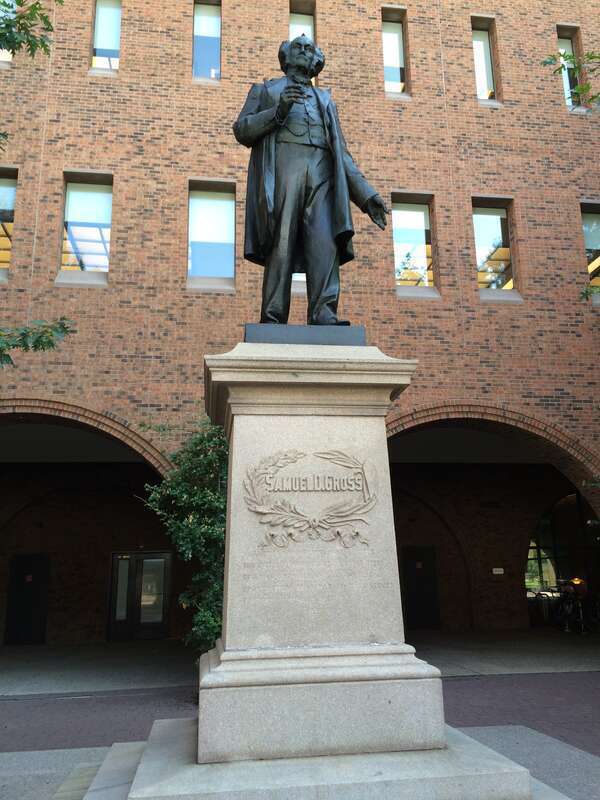 Statue of Samuel D. Gross at Jefferson Medical College, Philadelphia, Pennsylvania USA