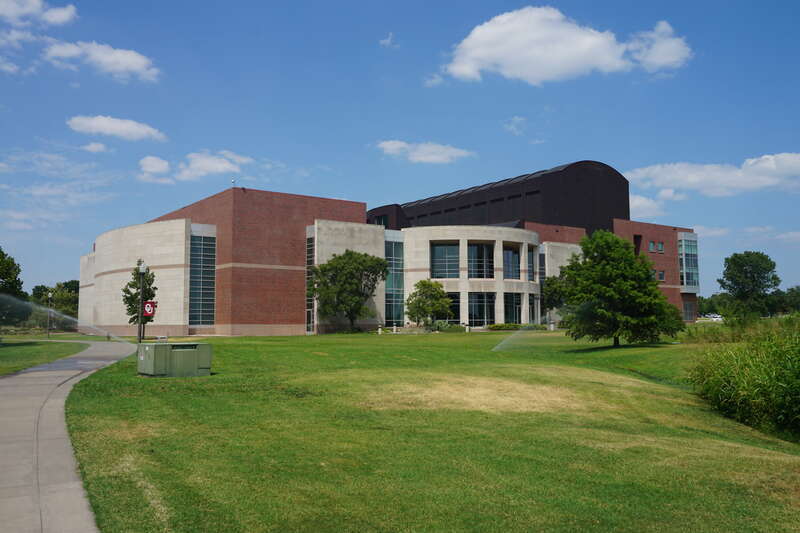 The Sam Noble Oklahoma Museum of Natural History on the campus of the University of Oklahoma in Norman, Oklahoma (United States).