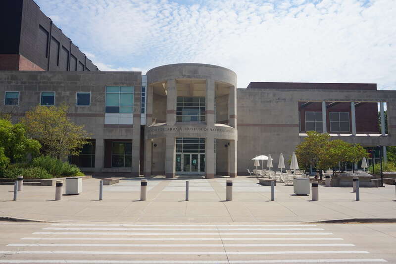 The Sam Noble Oklahoma Museum of Natural History on the campus of the University of Oklahoma in Norman, Oklahoma (United States).