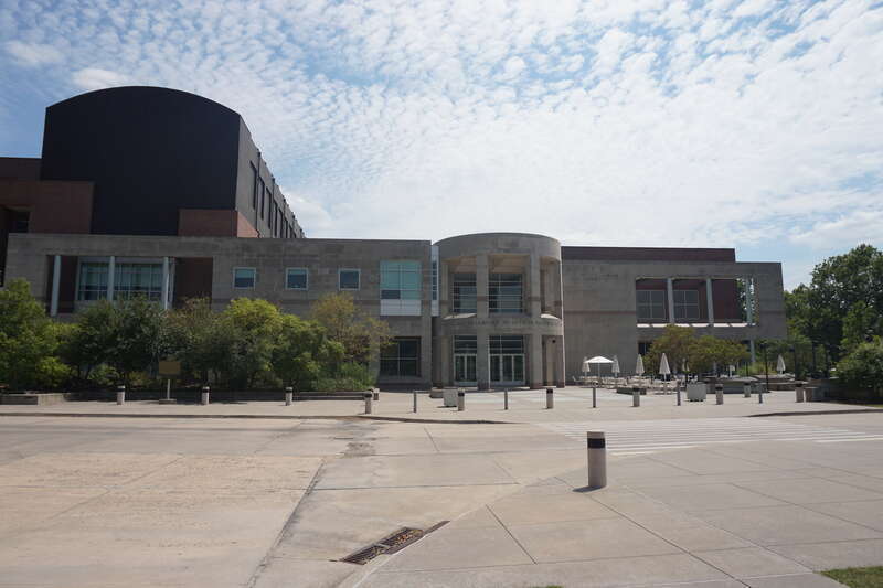 The Sam Noble Oklahoma Museum of Natural History on the campus of the University of Oklahoma in Norman, Oklahoma (United States).