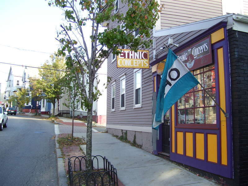 My 2008 photo of Wickenden Street.  In the foreground is the shop Ethnic Concepts.