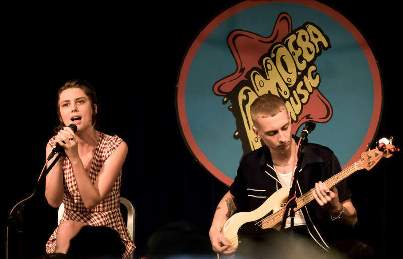 Wolf Alice performing live in-store at Amoeba Music in Hollywood, Los Angeles, California, on Monday, October 9, 2017.
