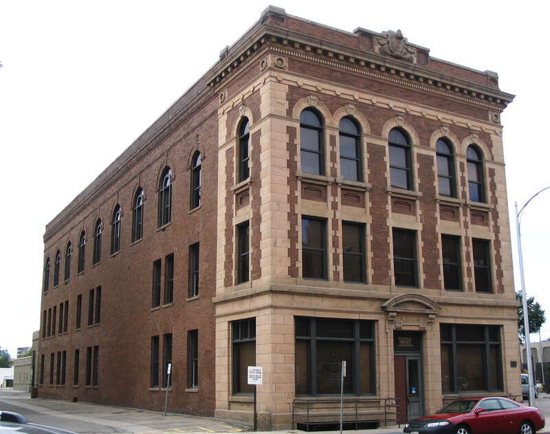 A.O.U.W. Hall, Fargo, North Dakota. This building is listed on the National Register of Historic Places.