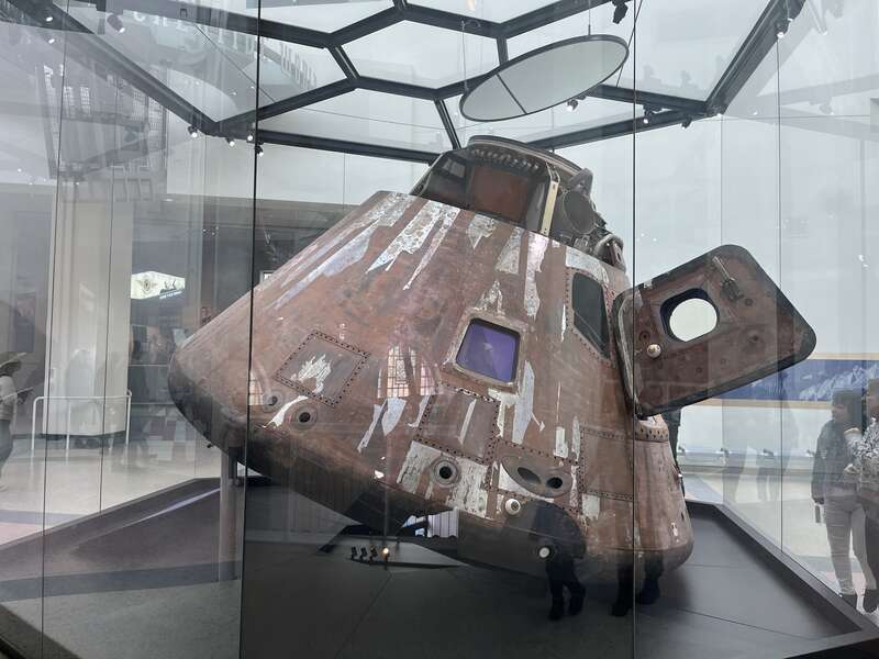 The Apollo-Soyuz Command Module on display at the California Science Center.