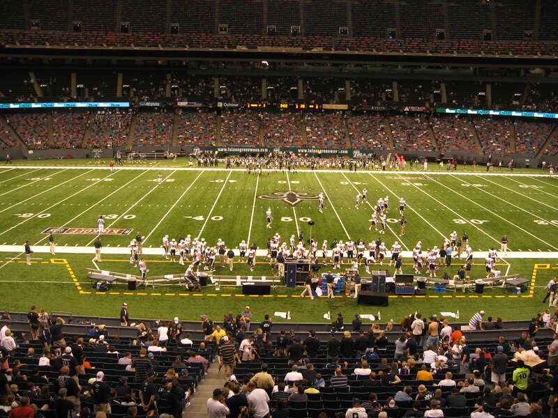 The Mercedes-Benz Superdome (originally Louisiana Superdome and commonly The Superdome) is a domed sports and exhibition venue, located in the Central Business District of New Orleans, Louisiana, USA. Plans were drawn up in 1967, by the New Orleans