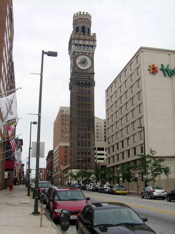 21 South Eutaw Street, Baltimore. Designed by local architect Joseph Evans Sperry for Bromo-Seltzer (headache pain remedy) inventor Isaac Edward Emerson and completed 1907-11