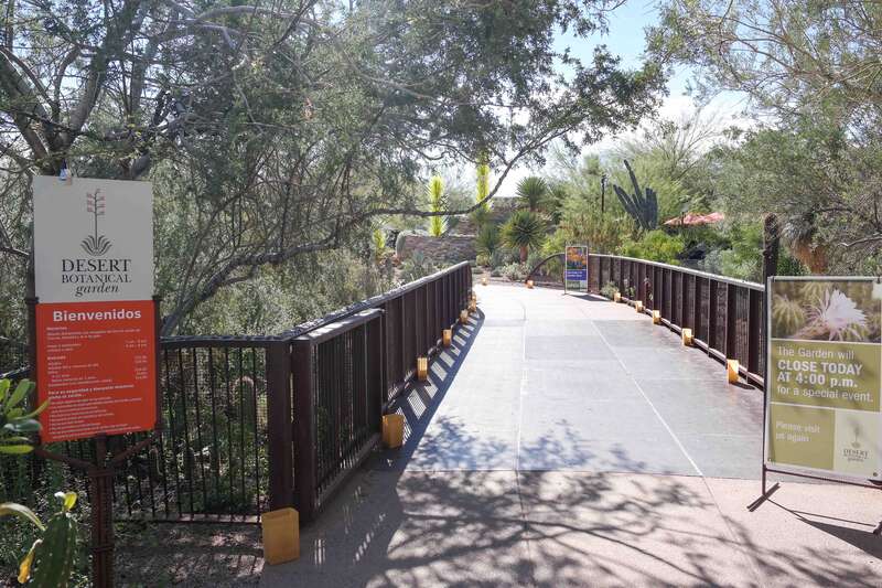 Entering the Desert Botanical Garden in the Phoenix metro area