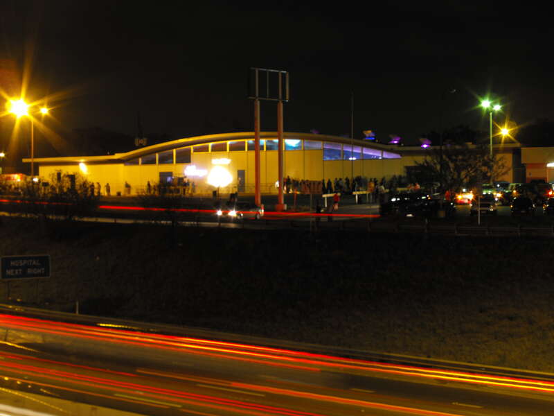 A Perez Hilton party, sponsored by Dell, at SXSW in an abandoned Safeway (demolished in 2018) in Austin, Texas USA on March 21, 2009.