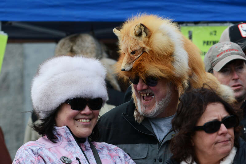 Attendees at the annual Fur Rondy festival in downtown Anchorage, Alaska.

winterbear.com