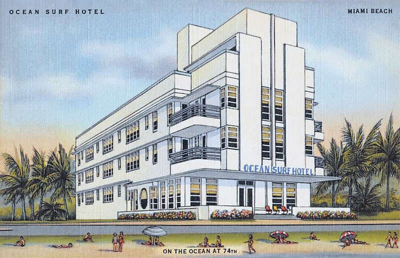 Photomechanical print (postcard) : halftone, colored Divided back 
7436 Ocean Terrace, Miami Beach