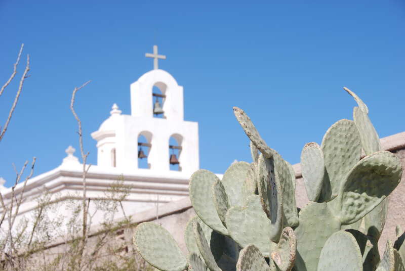 Mission San Xavier del  Bac - White Dove of the Desert - near Tucson, Arizona