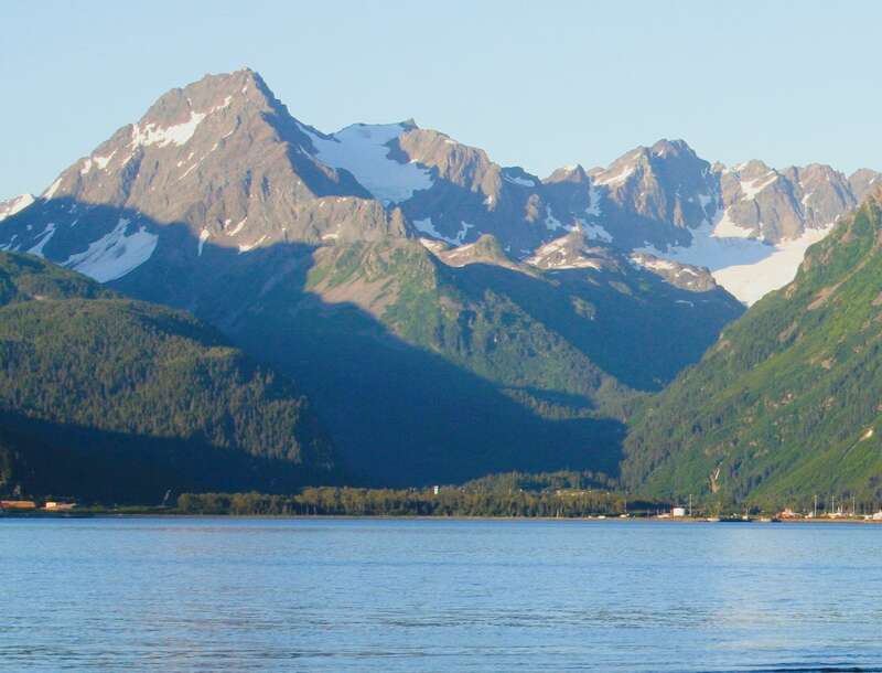 Southwest aspect of Mount Mary across Resurrection Bay in Alaska