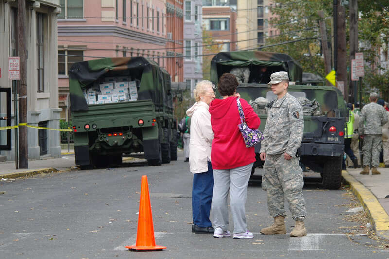 At City Hall, Hoboken.
