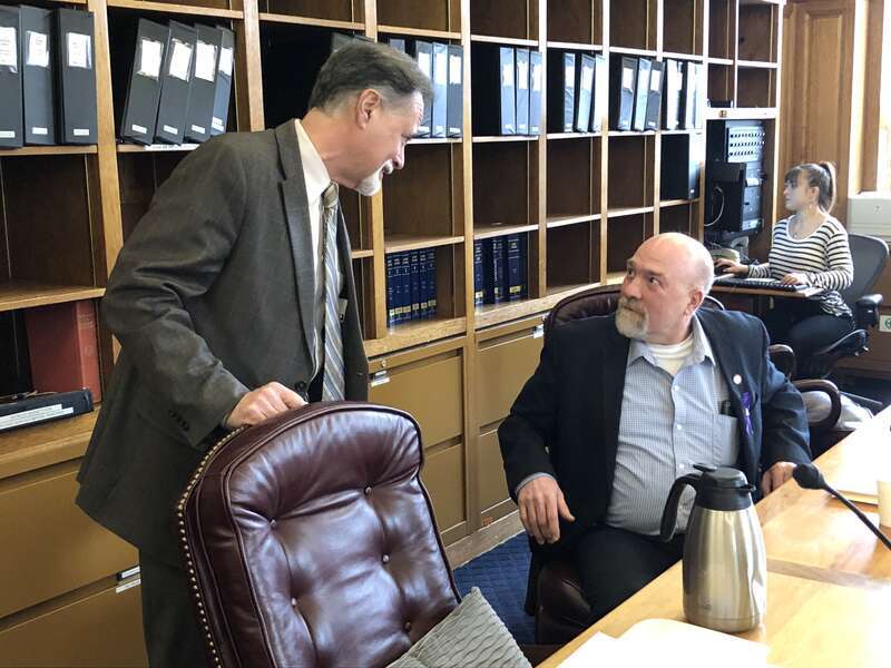 Peter Micciche and Adam Wool in 2020