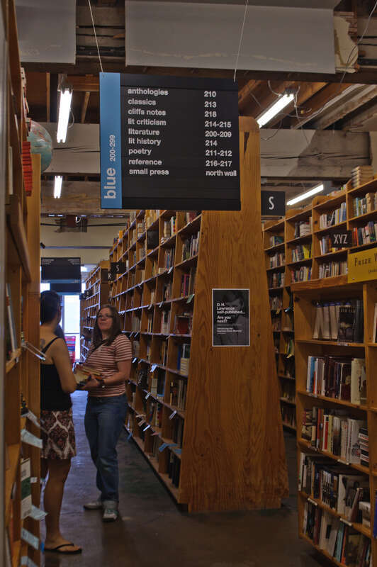 I'm paying a visit to the world's largest independent bookstore. A healthy selection of books, new and used, in just about all topics imaginable. I walked away with a pair of used books, including a copy of Becoming a Man, the memoir of Cher's