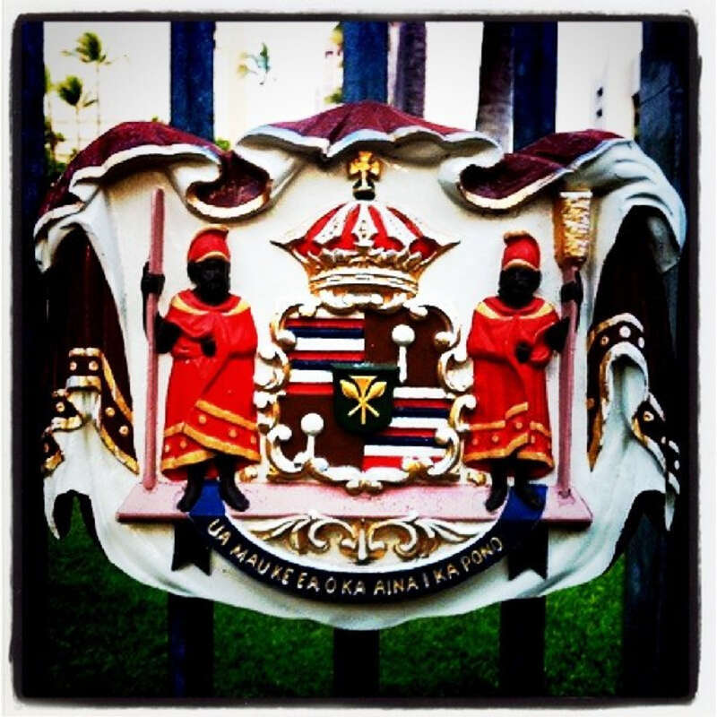Royal seal of the Kingdom of Hawaii.