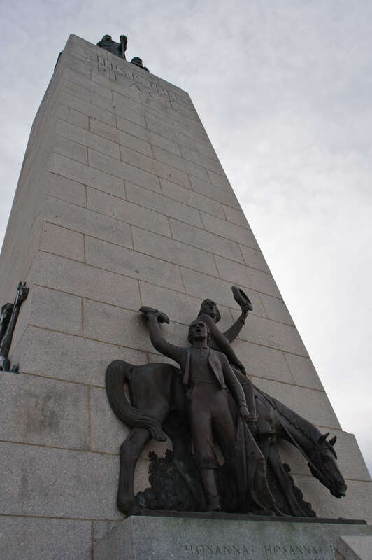A view of the This is the Place Monument found at the &quot;This Is the Place Heritage Park&quot; in eastern Salt Lake City, just outside the University of Utah campus.
