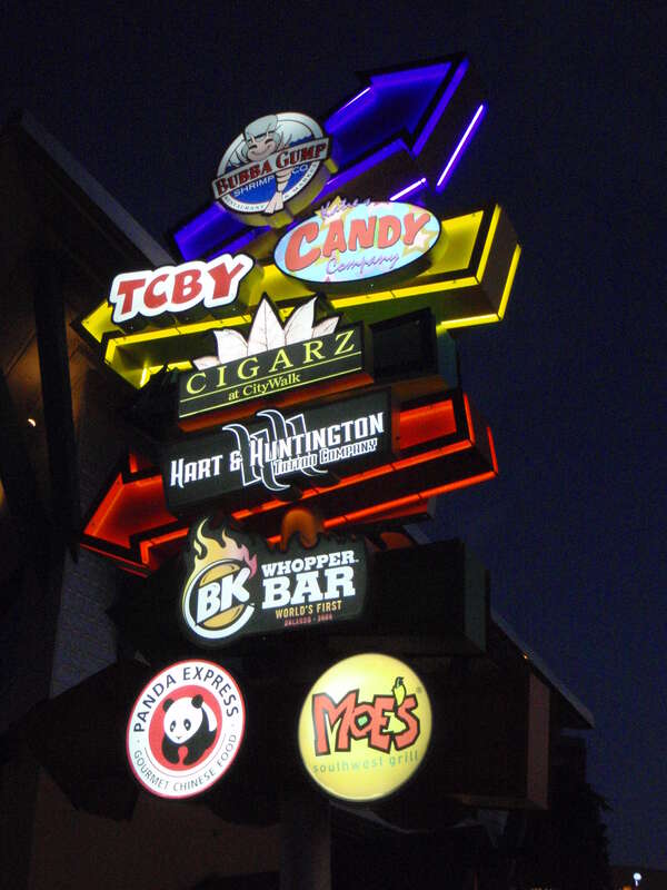 Universal CityWalk at night