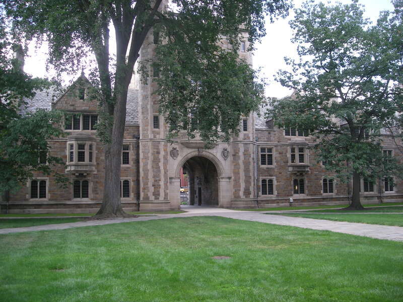 The Law Quadrangle on the central campus of the University of Michigan in Ann Arbor, Michigan (United States).