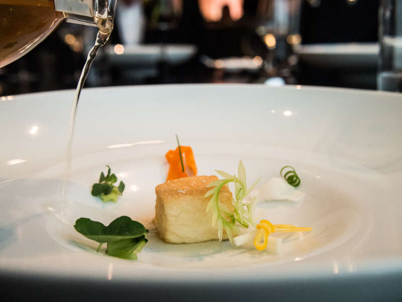 Scallop &quot;acting like agedashi tofu&quot;