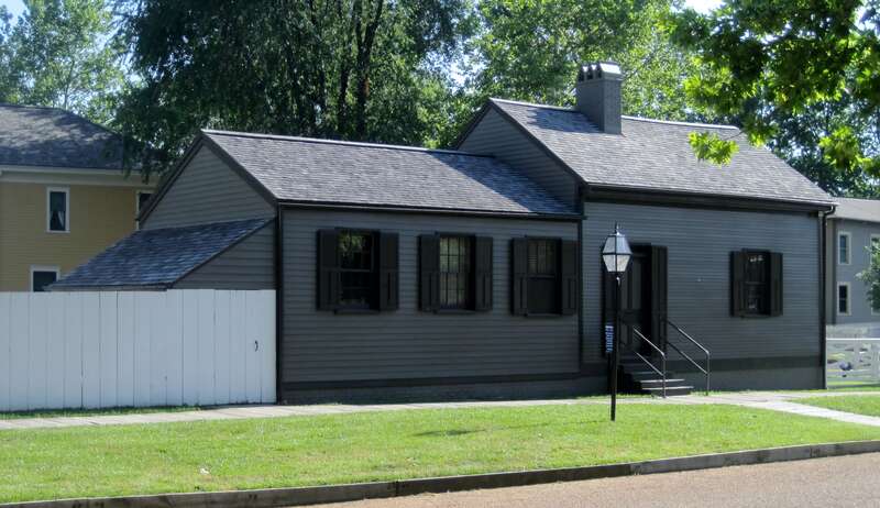 The Arnold House at the Lincoln Home National Historic Site (1839). Rev. Francis Springer built a house here in 1841 and held Evangelical Lutheran services. Springer became president of Hillsboro College in 1850. He sold the house to Charles Arnold