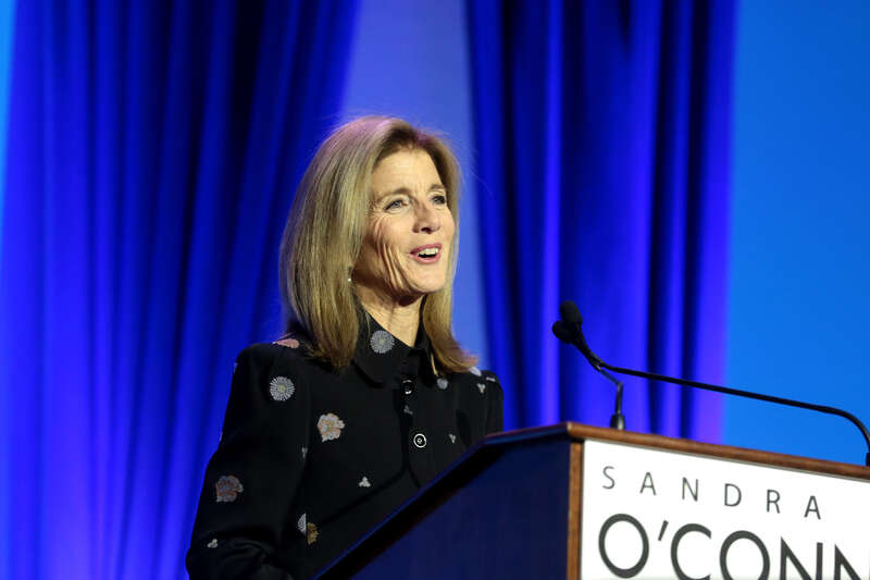 Former U.S. Ambassador to Japan Caroline Kennedy speaking with attendees at the 2018 Dinner with Kennedy hosted by the Sandra Day O'Connor Institute at the Phoenician Resort in Scottsdale, Arizona.

Please attribute to Gage Skidmore if used