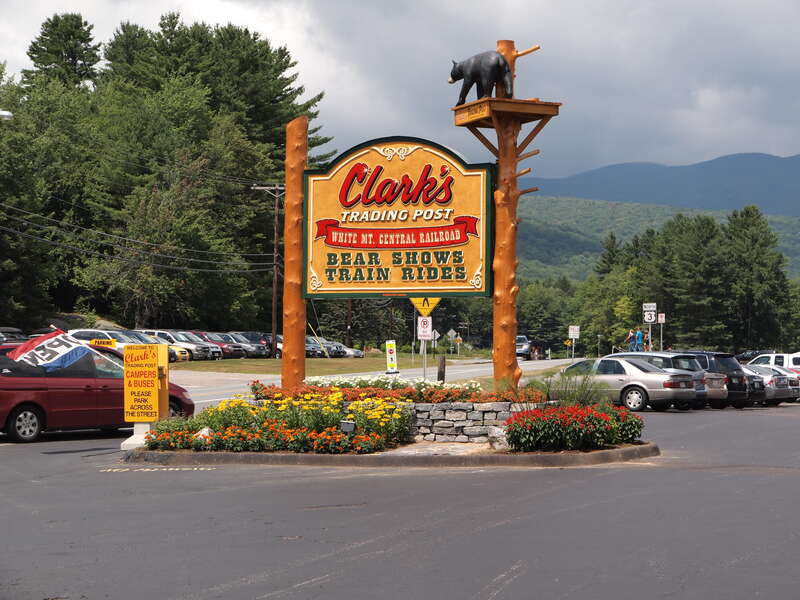 Clark's Bears, previously named Clark's Trading Post, is a visitor attraction in Lincoln, New Hampshire, United States, in the White Mountains. It is known for its trained bears and for the White Mountain Central Railroad, a 30-minute, 2.5-mile (4.0