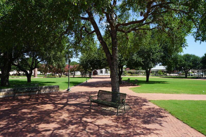 The Marktplatz in Fredericksburg, Texas (United States).