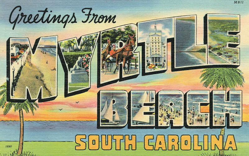 Production Date: Circa 1945
Source Type: Postcard
Publisher, Printer, Photographer: Paul E. Trouche, Colourpicture (#MB11, #19367
Postmark: May 13, 1954, Myrtle Beach, South Carolina
Collection: Steven R. Shook
Tenney and Hilbert Published Market
